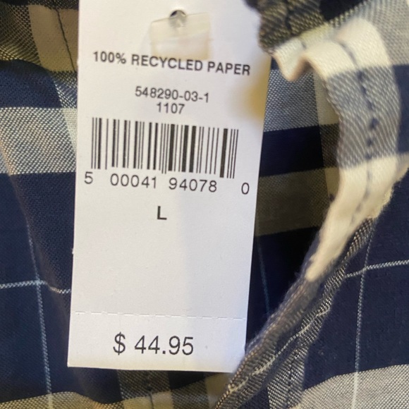 🆕NEW-GAP BLUE PLAID SHORT SLEEVE BUTTON DOWN SHIRT YOU ARE GOING TO LOVE. - Picture 2 of 7